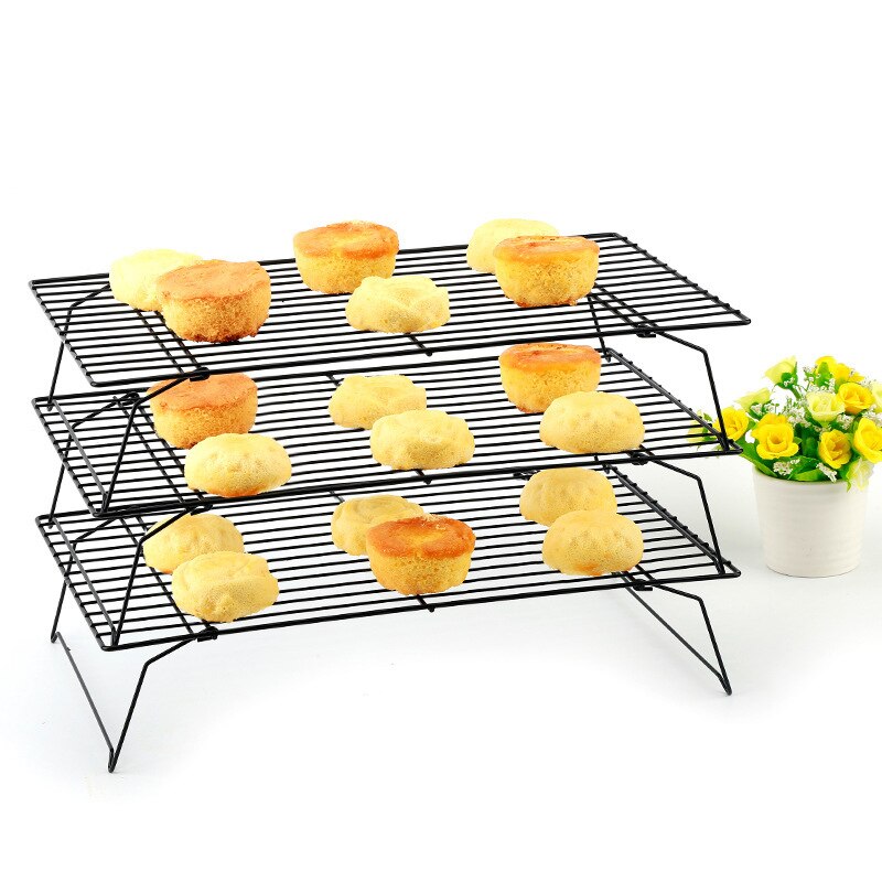 Drie layer Cake Koelrek Cool Air Rack Macron Netwerk Rek Cookies Brood Cooling Grids Tool Keuken Pastry Stands