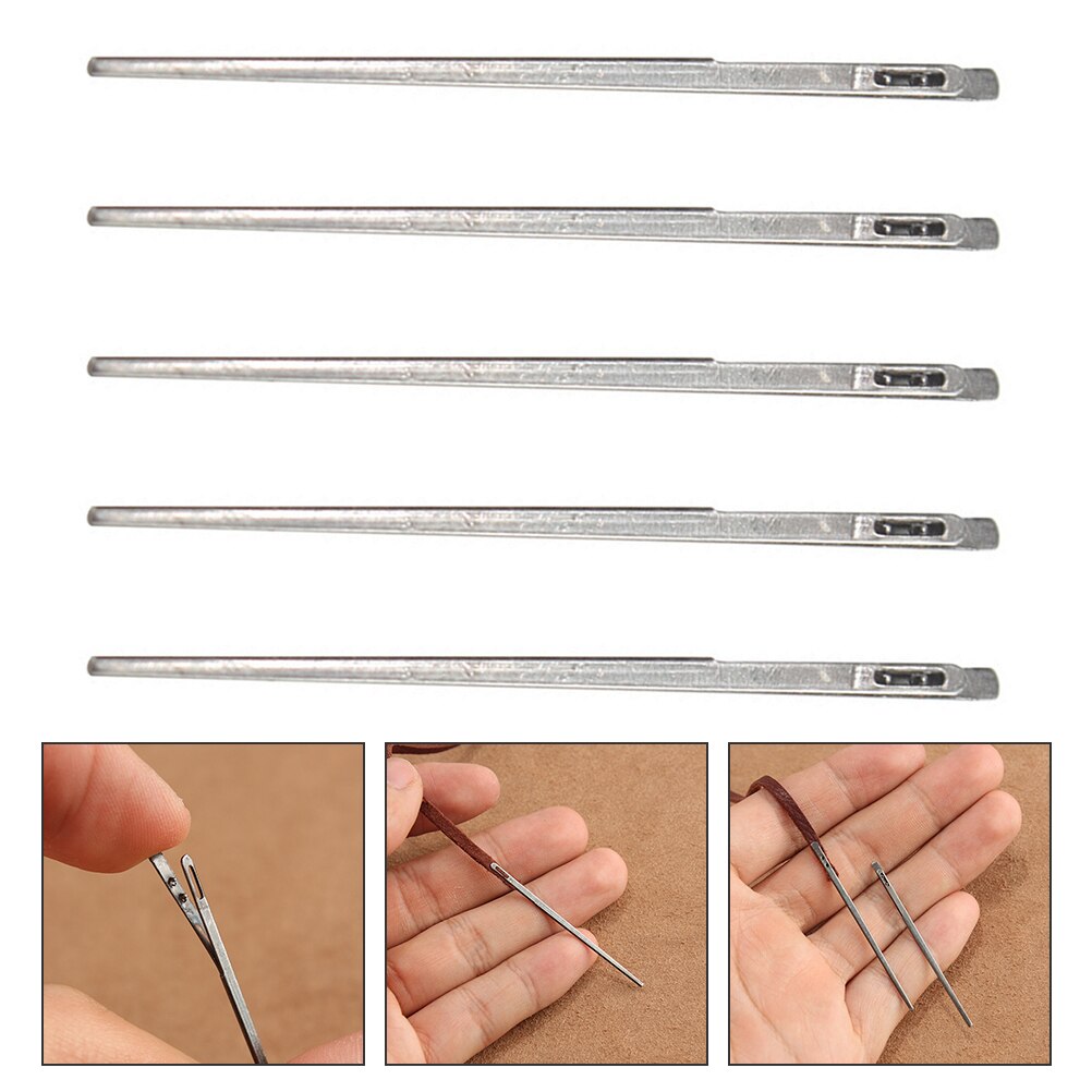 5pcs Useful Weaving Leather Thread Needle Braiding Leather Rope DIY Needles