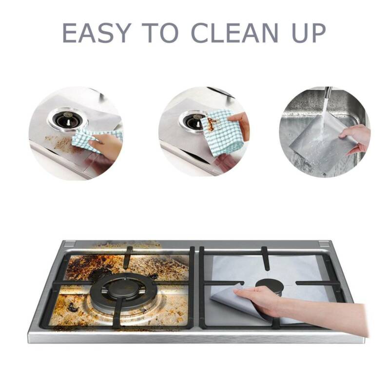 4 pieces Reusable Magic Non Stick Gas Hob Protector Liners