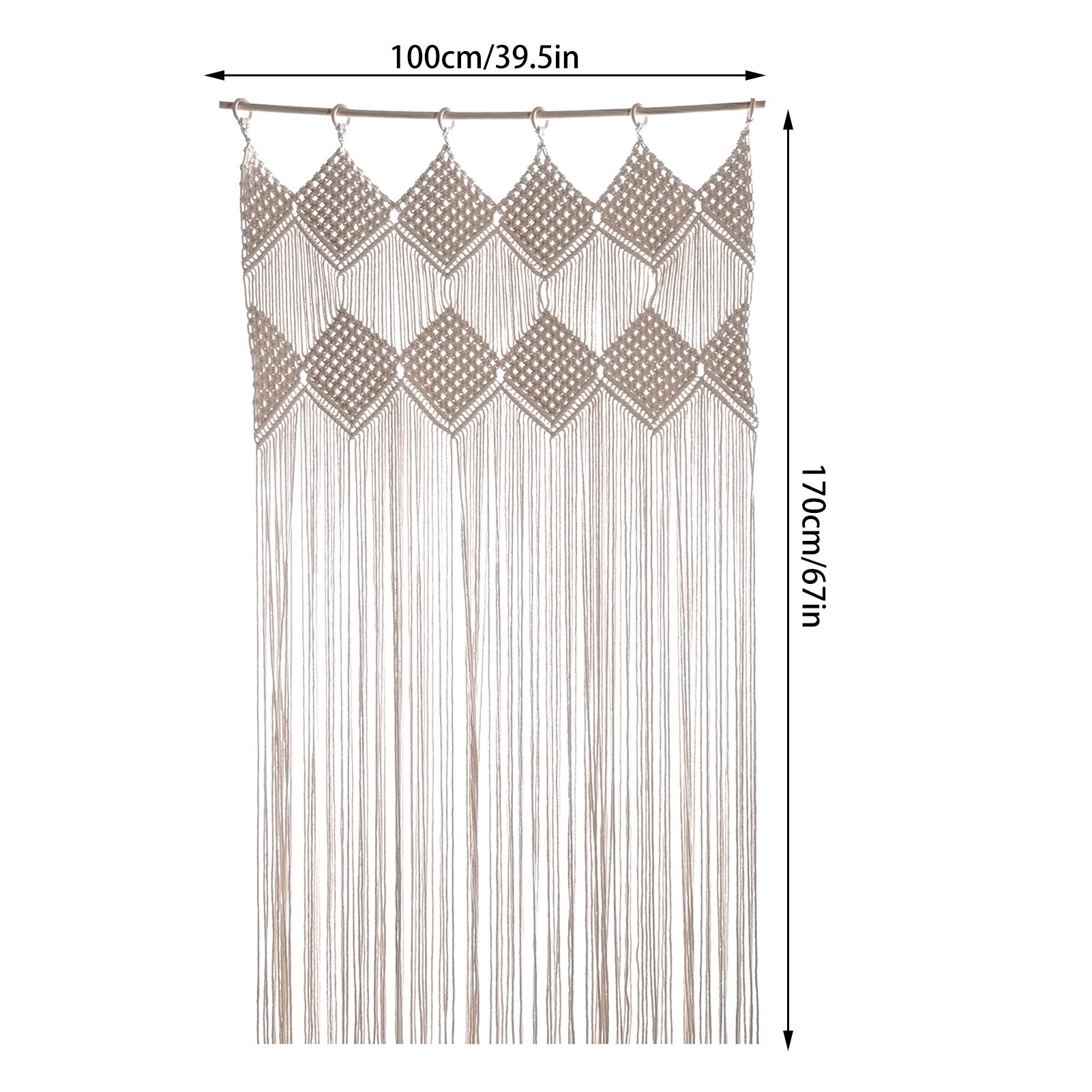 80x150cm Zauberstab Hängen Macrame Vorhang Böhmischen Handwoven Tapisserie Perfekte Tür Vorhang Makramee Für Schlafzimmer Hochzeit Dekoration: D
