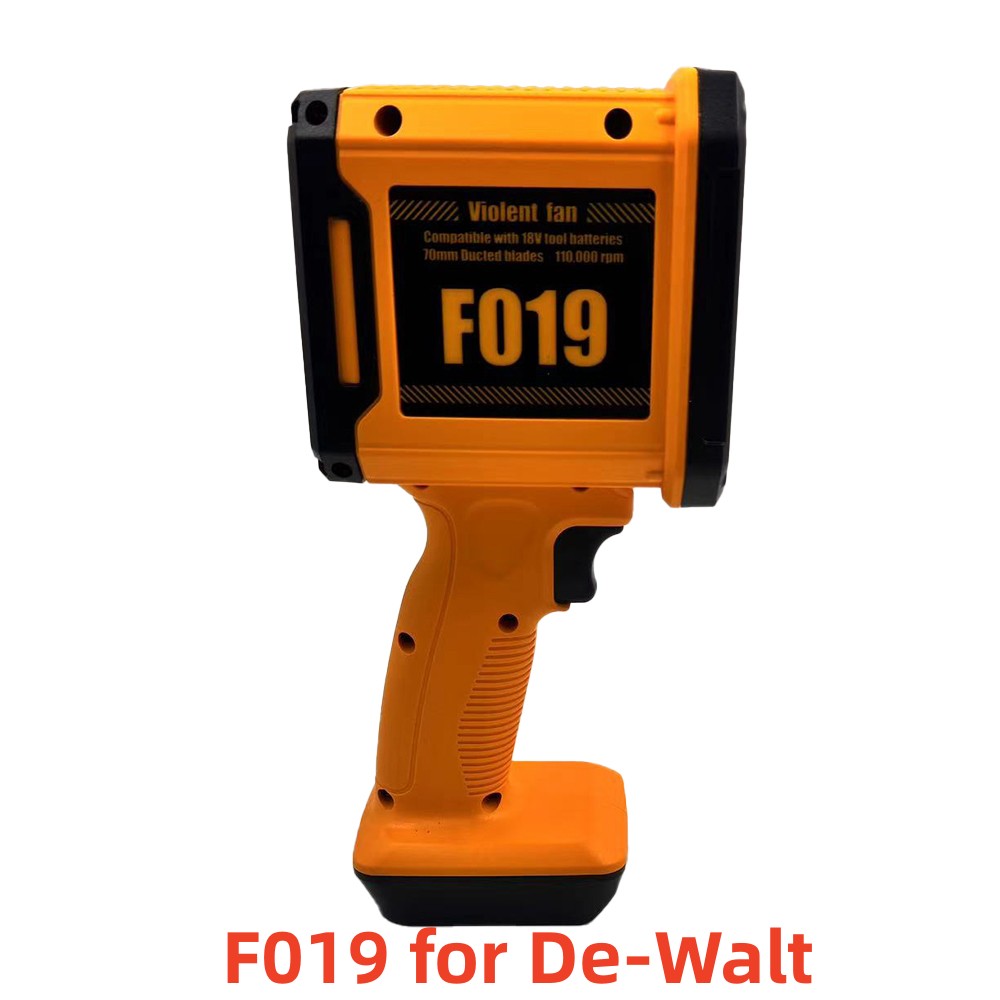Jet-Gebläse, tragbarer heftiger Turbo-Lüfter für Makita/Dewalt/Milwaukee, 18 V, 20 V Lithium-Batterie, kabelloser Handventilator, 12-Blatt-Blatt-Blatt: grau