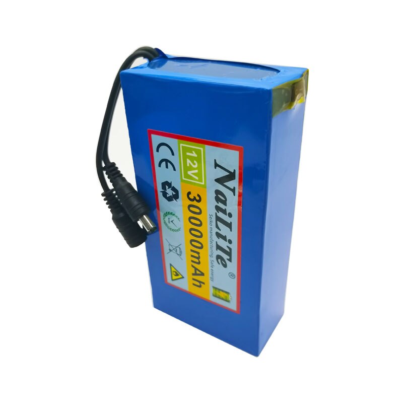 Echtes 100% 12V 30Ah Lithium-ionen akku DC neue tragbare 12,6 V 30000mah batterie mit EU stecker + 12,6 v1a ladegerät