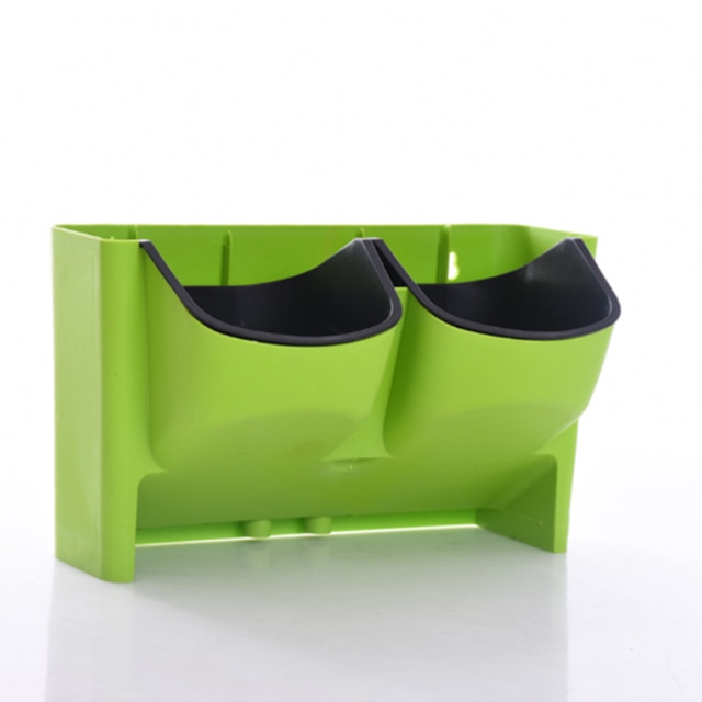 2 Pcs Stackable Hanging Flower Pot Mini Stacking Garden Vertical Plant For Veg Herb Fruit Indoor Outdoor All Season Home Decorp: Green