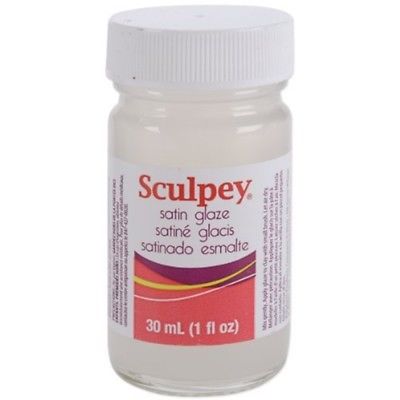 Sculpey Polymer Clay Medium SATIN/GLOSS/Bake Bond/Liquid Clay Softer for Improving DIY Doll Figure Project Finishes: SATIN GLAZE 30ML