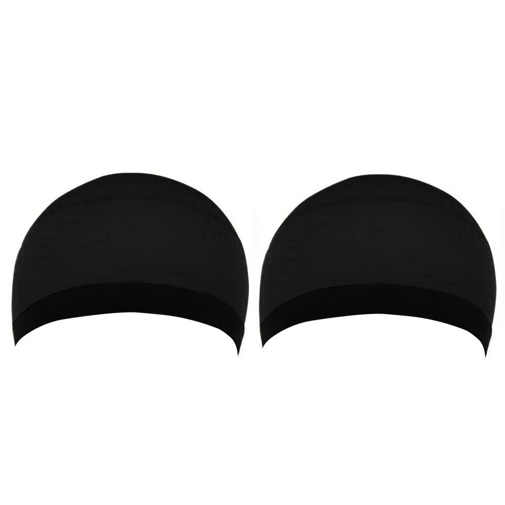 2 Pack Wig Caps Hair Mesh Wig Cap Hair Nets Wig Stretchable With Elastic Band Hair Net Dome Cap Black Blonde Weave Cap