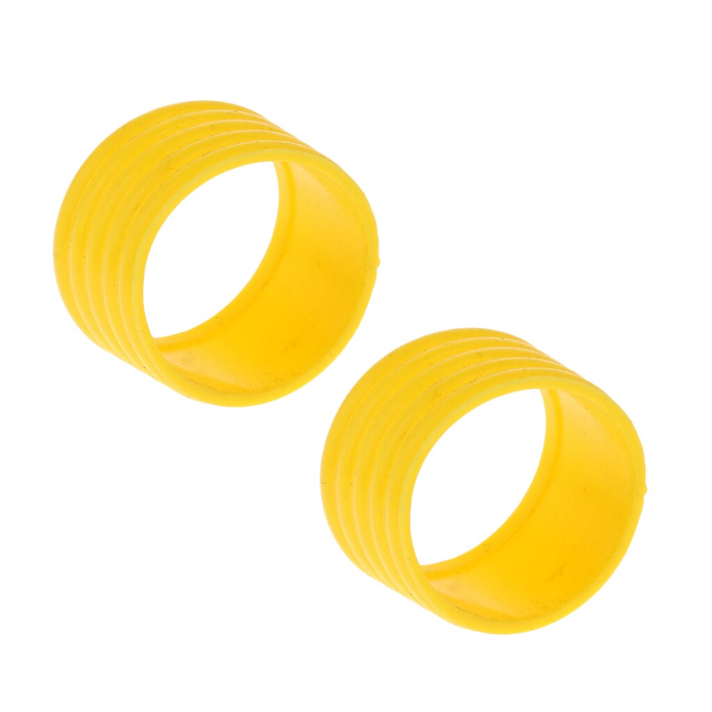 2Stck Silikon Badminton quetschen Tennis Schläger Griff Griff Fix Ring Beschützer Band über: Gelb