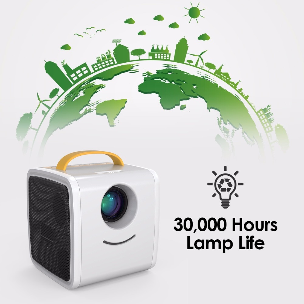 Excelvan Q2 Mini Projektor 700 Lumen freundlicher Bildung freundlicher Eltern-Art Tragbare Projektor Mini LED TV Hause beamer