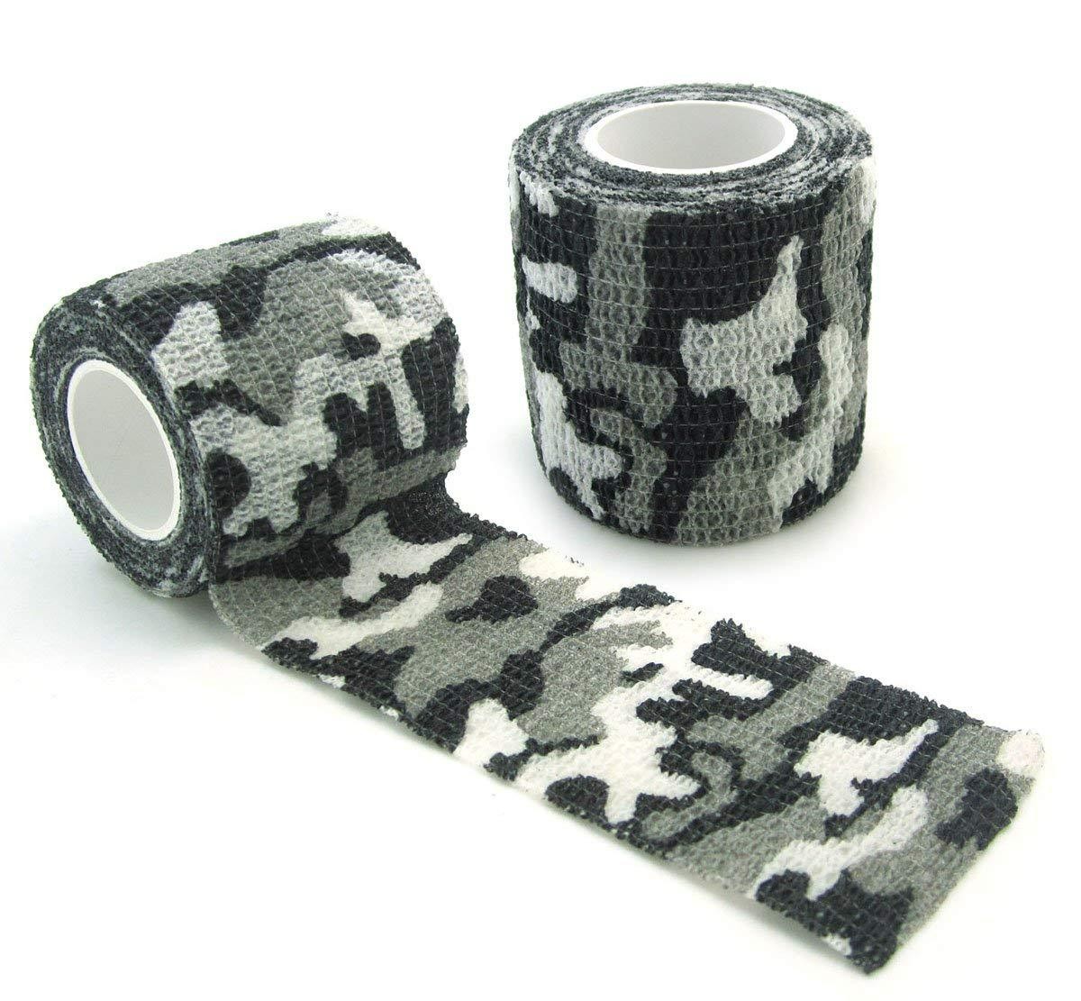 Handwerkzeug Camo Form Wiederverwendbare selbstklebende Camo Jagdgewehr bieten Isolierung Stoffband Wrap Polyester Tarnung Ausrüstung: Blau