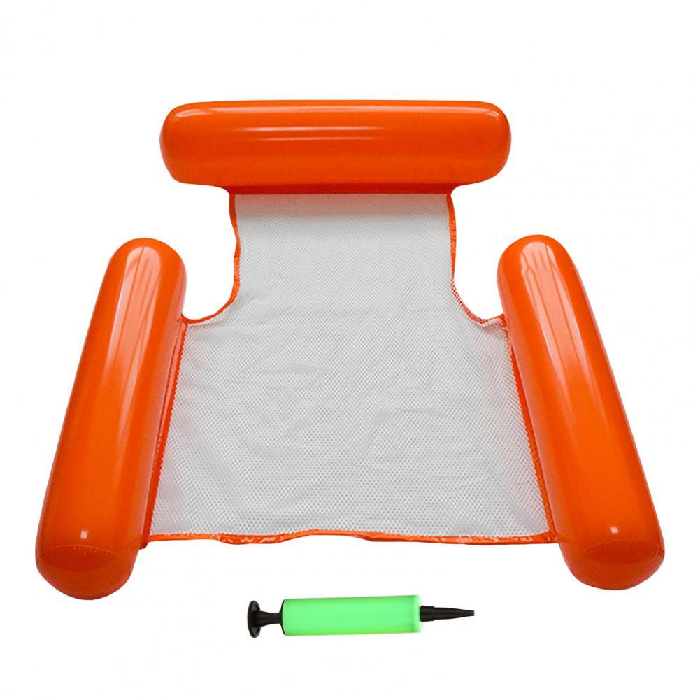 Lekvrije Draagbare Ergonomisch Gestreepte Print Drijvende Fauteuil Voor Reizen:  Orange