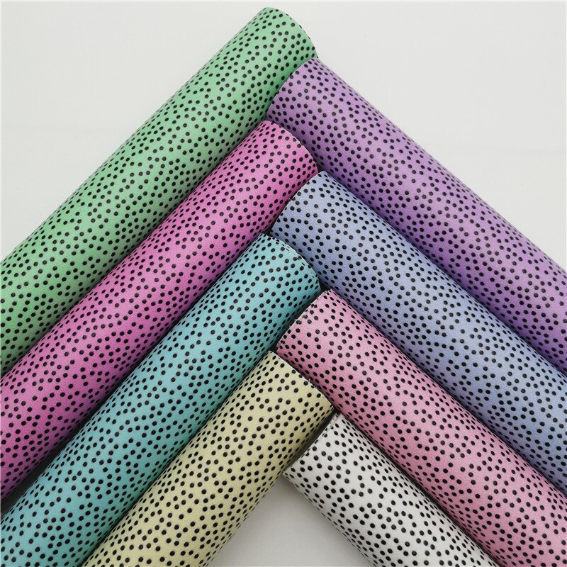 Hojas de tela sintética con estampado de lunares, colores Pastel, vinilo de fieltro para pendientes, lazos, 21x29cm, GM2294A
