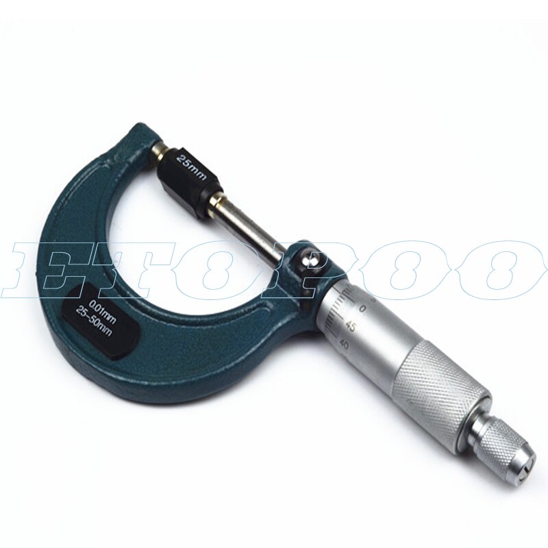 0-100 Mm 4 Stuks Buiten Micrometer 0-25 Mm/25-50 Mm/50- 75 Mm/75-100 Mm Metric Gauge Schuifmaat Dikte Meetinstrumenten: 25-50mm