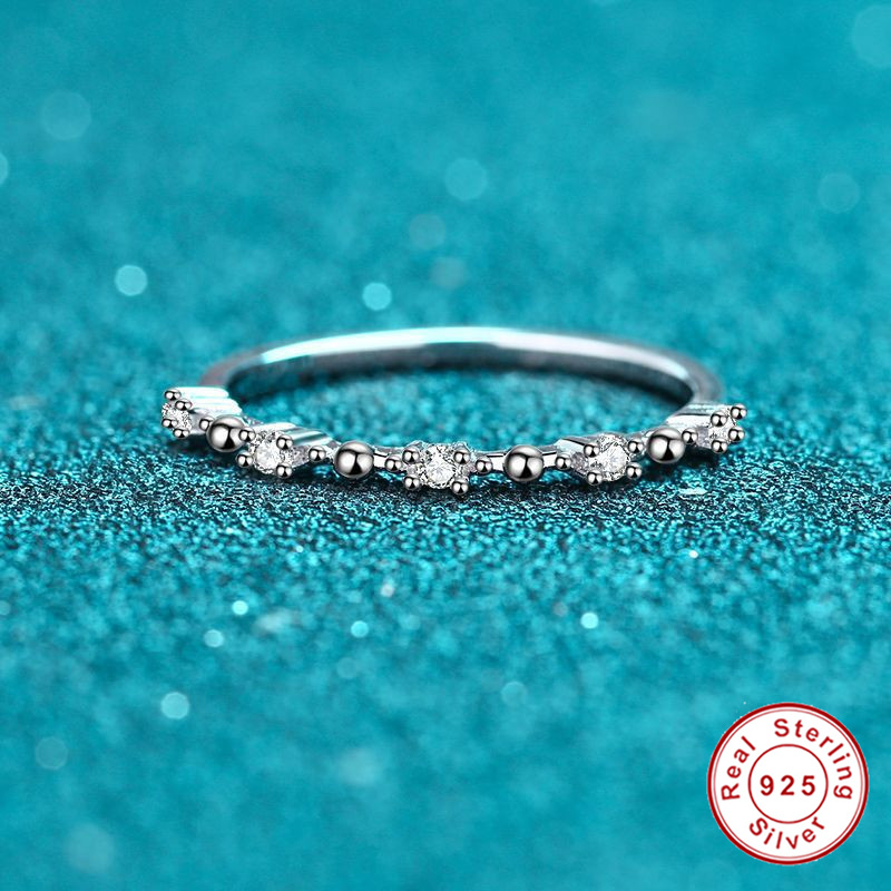 Geoki 925 Sterling Zilveren Perfect Cut Doorgegeven Diamond Test 1 Ct D Kleur VVS1 Micro Moissanite Verharde Cocktail Ring Luxe sieraden