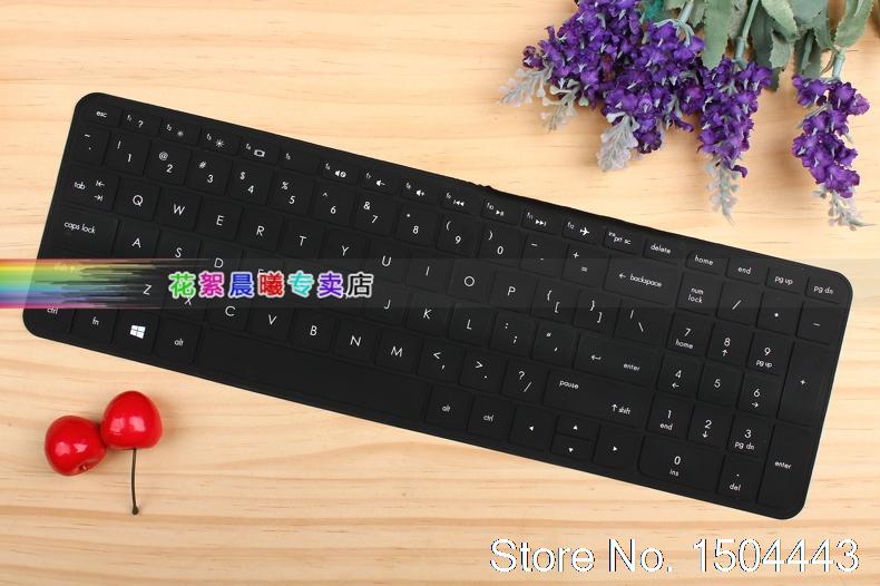 15.6" Laptop Keyboard Protector Skin - Ultra-thin Silicone Dustproof Cover for HP Pavilion Envy 15 Series: All Black