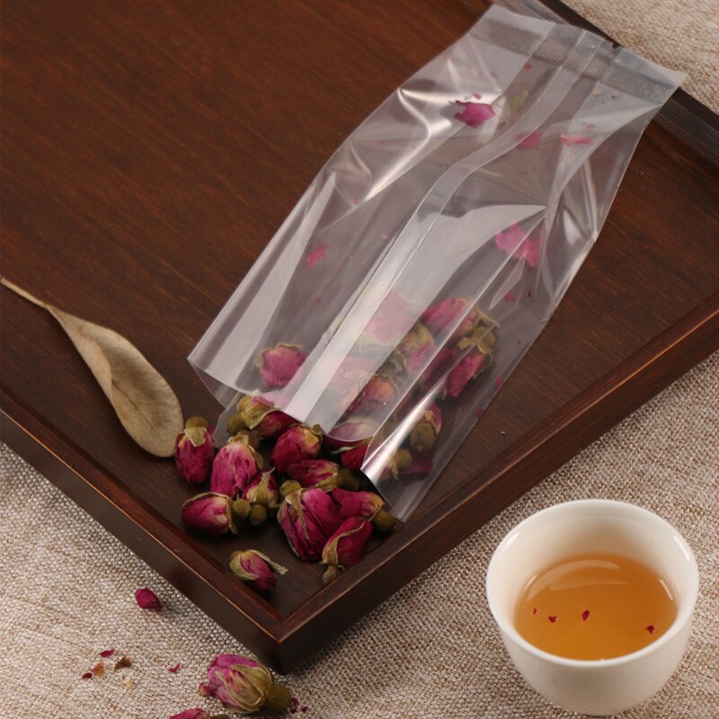Sachet d&#39;emballage alimentaire sous vide, sachet intérieur à usage unique pour thé, fleur, petit sachet à bulles