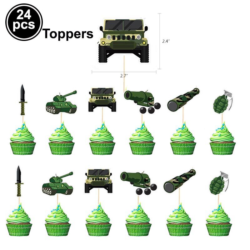 Camouflage Themafeest Decoraties Army Wegwerp Servies Cup Servetten Banners Baby Shower Kids Camo Verjaardag Feestartikelen: B