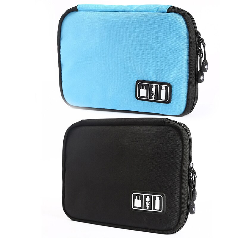 Bolsa organizadora de cables USB para almacenamiento de accesorios electrónicos, estuche de viaje para unidad