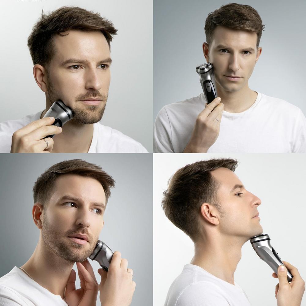 Xiaomi Enchen BlackStone-Afeitadora eléctrica 3D para hombre, afeitadora facial lavable con 3 cuchillas, máquina de corte de barba recargable por USB