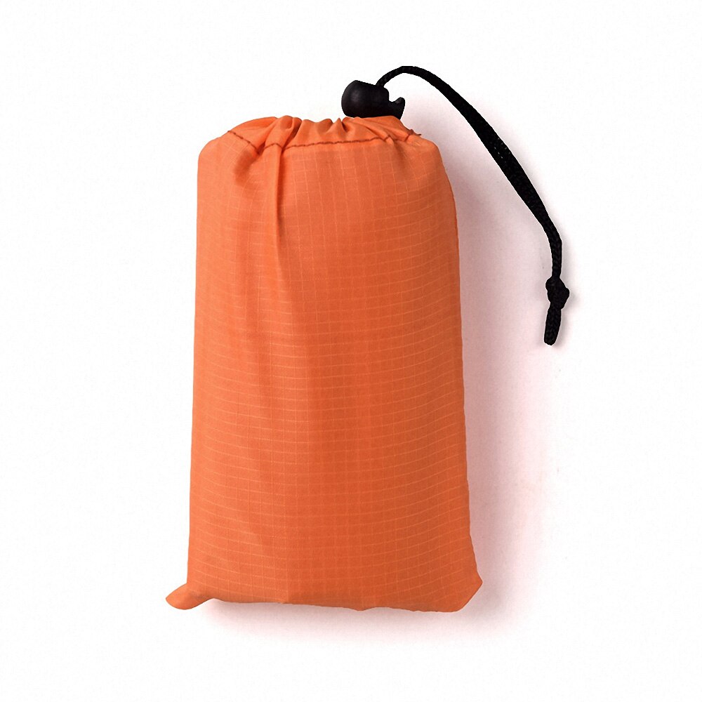 100*140cm Portable Lightweight Picnic Mat Pocket Blanket Waterproof Outdoor Travel Camping Beach Blanket Tent Sleeping Mat: Orange