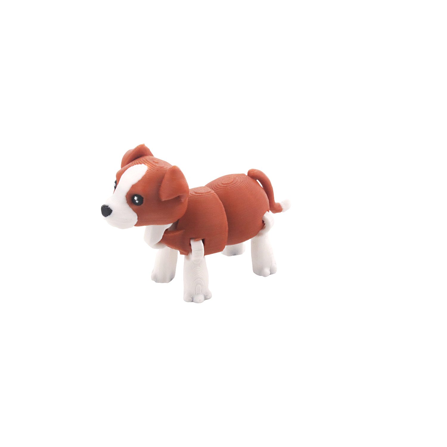 Modelo de perro impreso en 3D, estatua de juguete animal flexible, articulaciones móviles, decoración de oficina en casa: Amarillo claro
