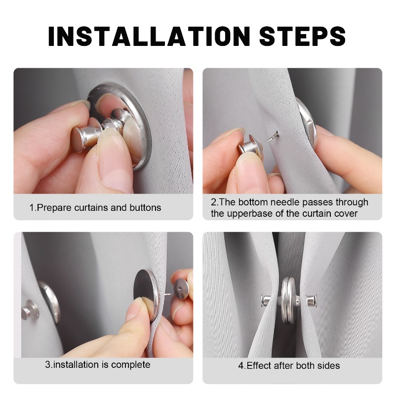 20-1Pairs Vorhang Magnetische Knöpfe Abnehmbare Metall Vorhang Magnete Verschluss Schnalle Einstellung Vorhang Clip Fix Verschluss Teile