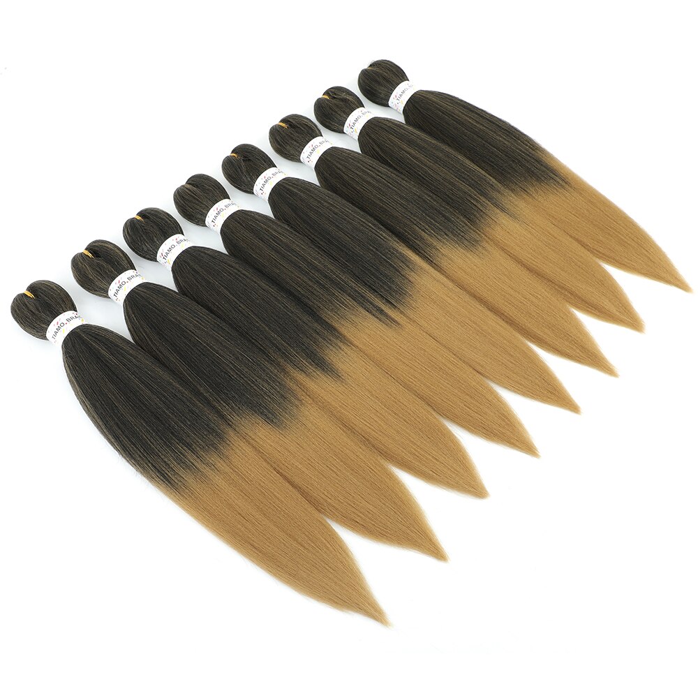 Ombre Pre Stretched Braiding Hair Ez Braid Hair Low Temperature Fiber Synthetic Crochet Braiding Hair Extensions