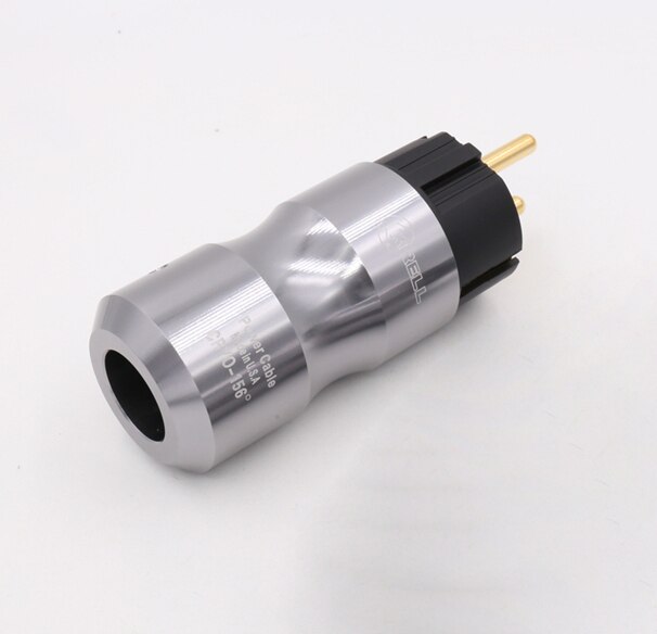Krell-conector de alimentación schuko chapado en oro de 24k, Conector de Audio IEC transparente/negro, Europeo, UE: Azul