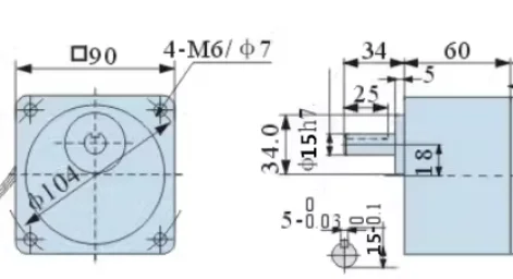 Gearreduktionsboks 5gu , udvekslingsforhold 1:3-1:500, egnet til 220v 40w 60w 90w 120w ac-gearmotor