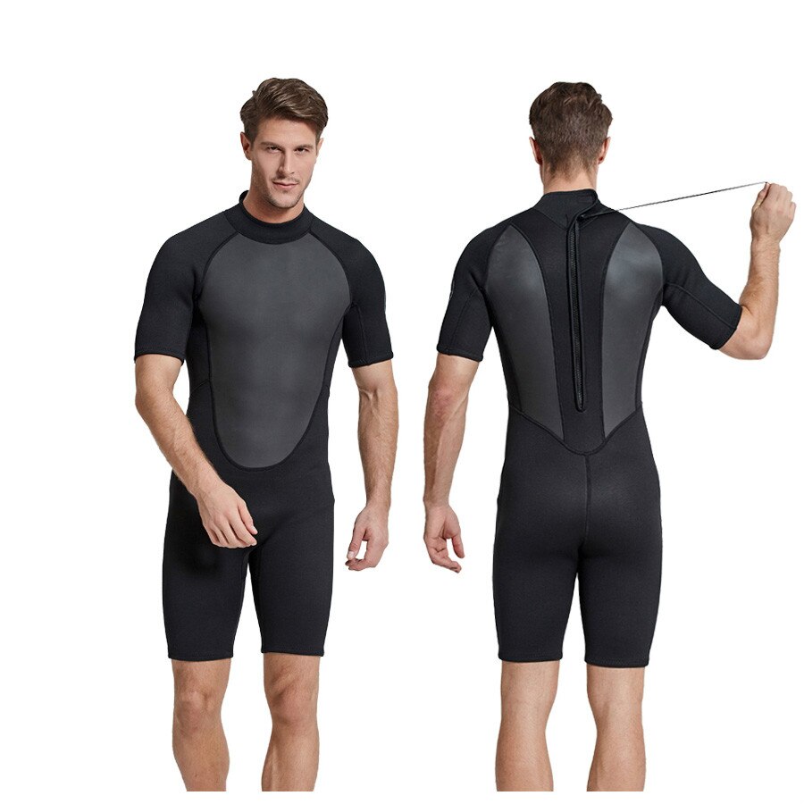 Sbart Heren Korte Wetsuit 2mm Een stuk Keep Warm Neopreen Nylon Zon Bescherming voor Snorkelen Surfen Duiken Scuba duiken