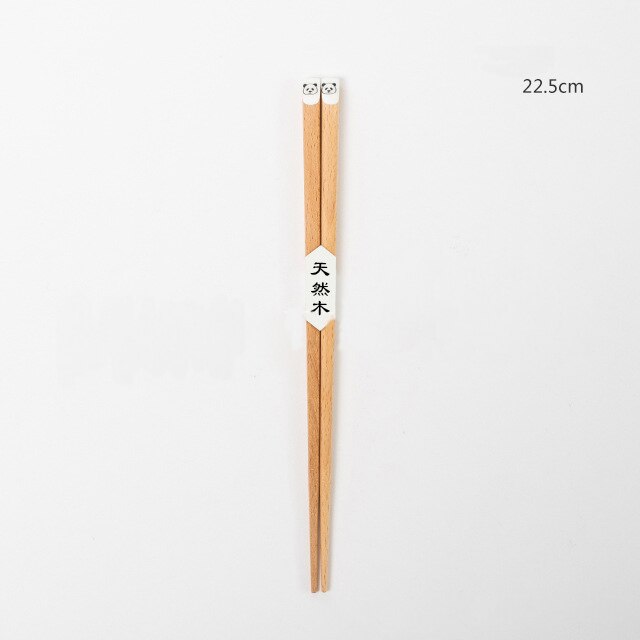 Natürliche Holz Stäbchen Koreanische Stil Nette Ebene aufbringen Stäbchen Umwelt Freundliche Mehrweg Stäbchen: Panda