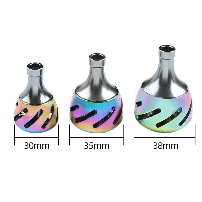 ROLLFISH 1PC Fishing Reel Handle Metal Knob Reel Rocker Arm Grip Ergonomics DIY Modification Fishing Equipment Tackles