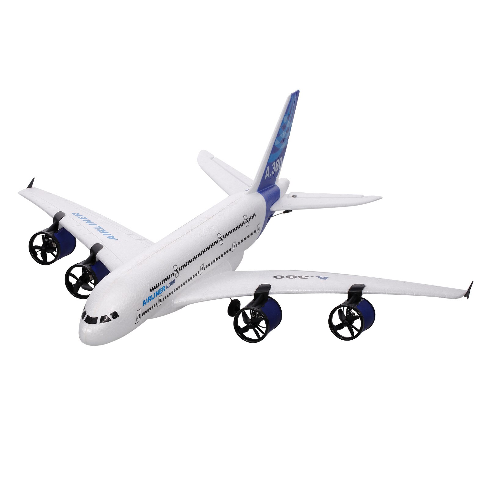 A380 2.4g rc fly flyglider med ledet søkelys 3ch epp fastvinget skum fly fly modell leker låve