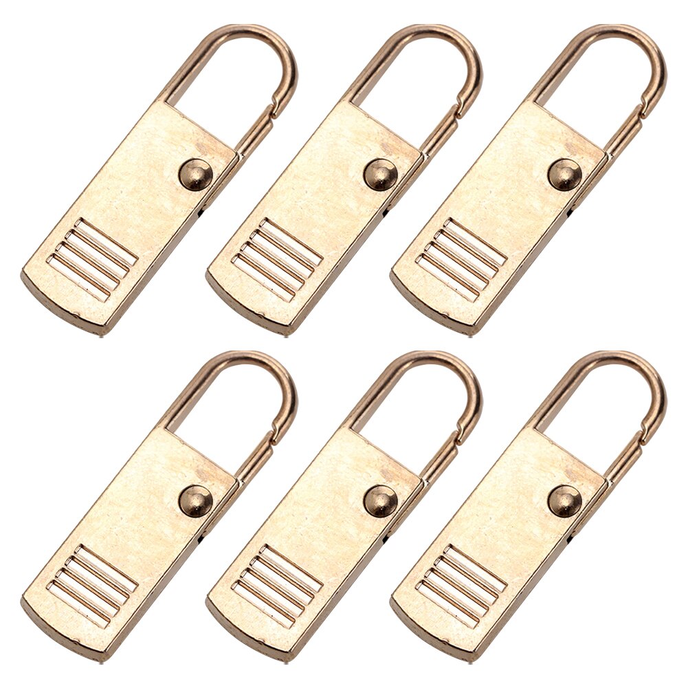 Stainless Steel Zipper Puller Thickened Reinforced Zipper Puller Zipper Replacement Repair Zipper Accessories 6 Pieces: 2A-1C