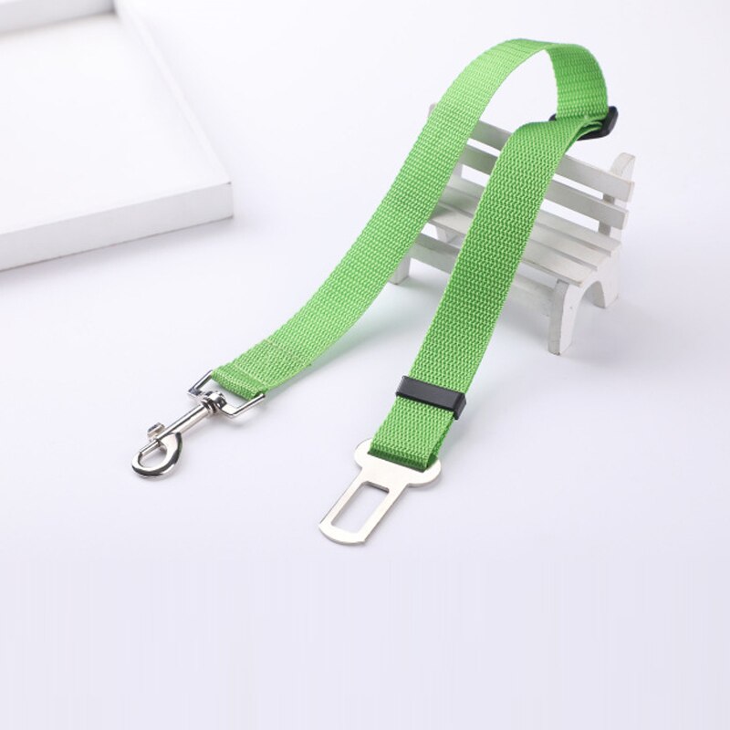 Pet Hond Kat Autogordel Hond Harnas Verstelbare Harnas Lead Leash Bulldog Voor Mutil Type Hond Of Kat: green