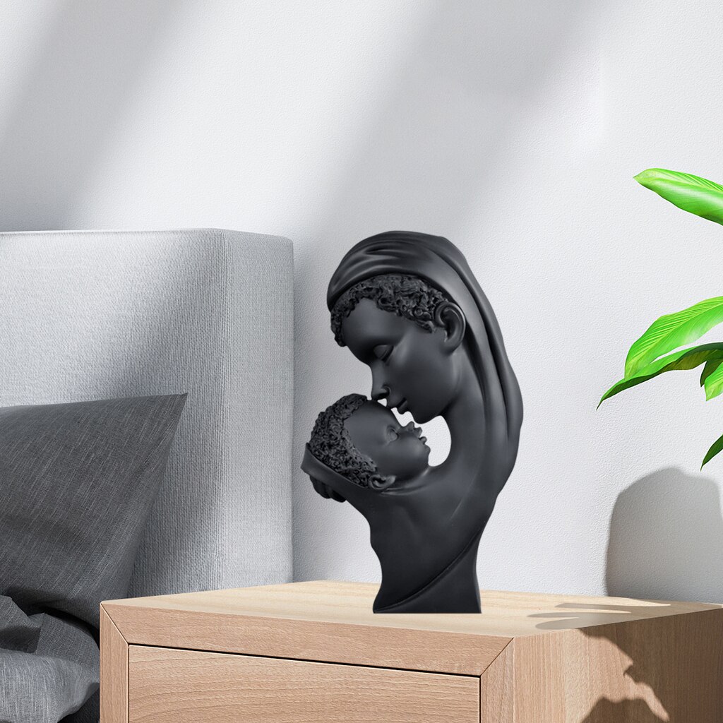Resin Mother And Child Craft Home Decor Statues Mothers Love Sculptures Decorative Housewarming Office Tabletop Decoration