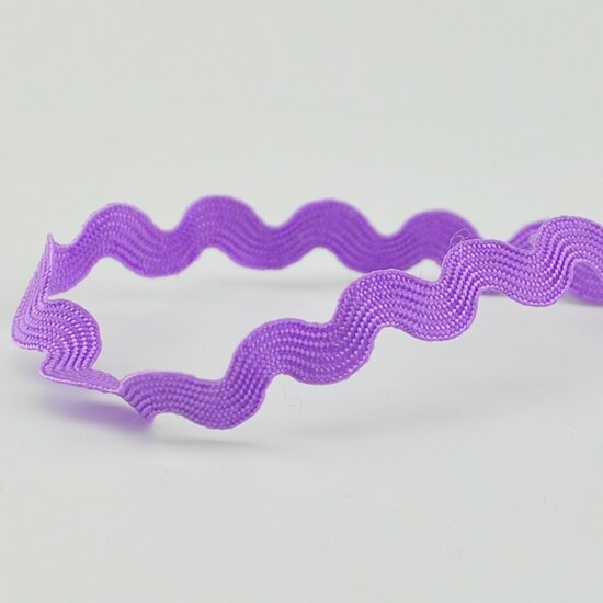 5mm S Shaped Curve Wavy Lace Trim Ribbon Handmade Hat Clothing Curtain Pillow Decor DIY Sewing Crafts Wedding Party Decorations: light purple