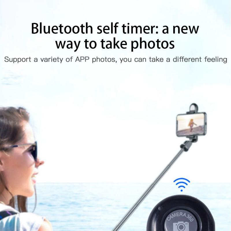 Bluetooth-compatible Selfie Controller Wireless Remote Control Button Self-timer Camera Stick