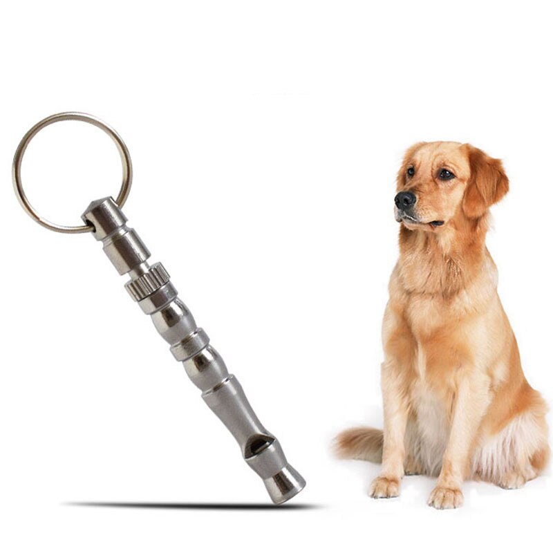 Hond Ultrasound Fluitje Sleutelhanger Training Whistle Verstelbare Ultrasoon Geluid Fluit Stop Barking Training Tools