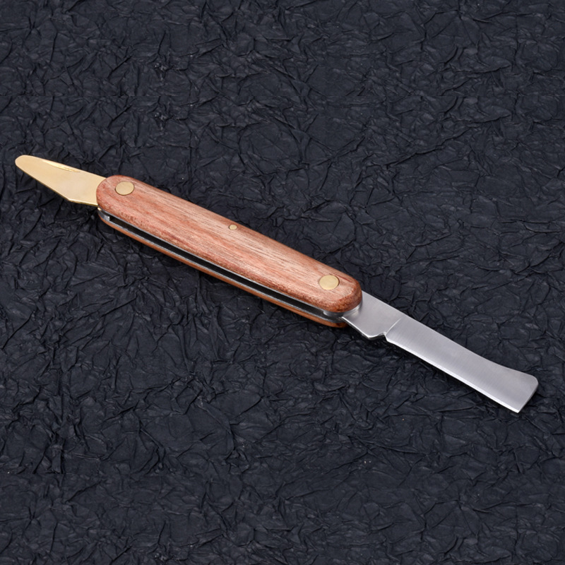 Pfropfen Werkzeuge Faltbare Pfropfen Beschneiden Messer Professionelle Garten Pfropfen Cutter Edelstahl Holzgriff Messer Werkzeug