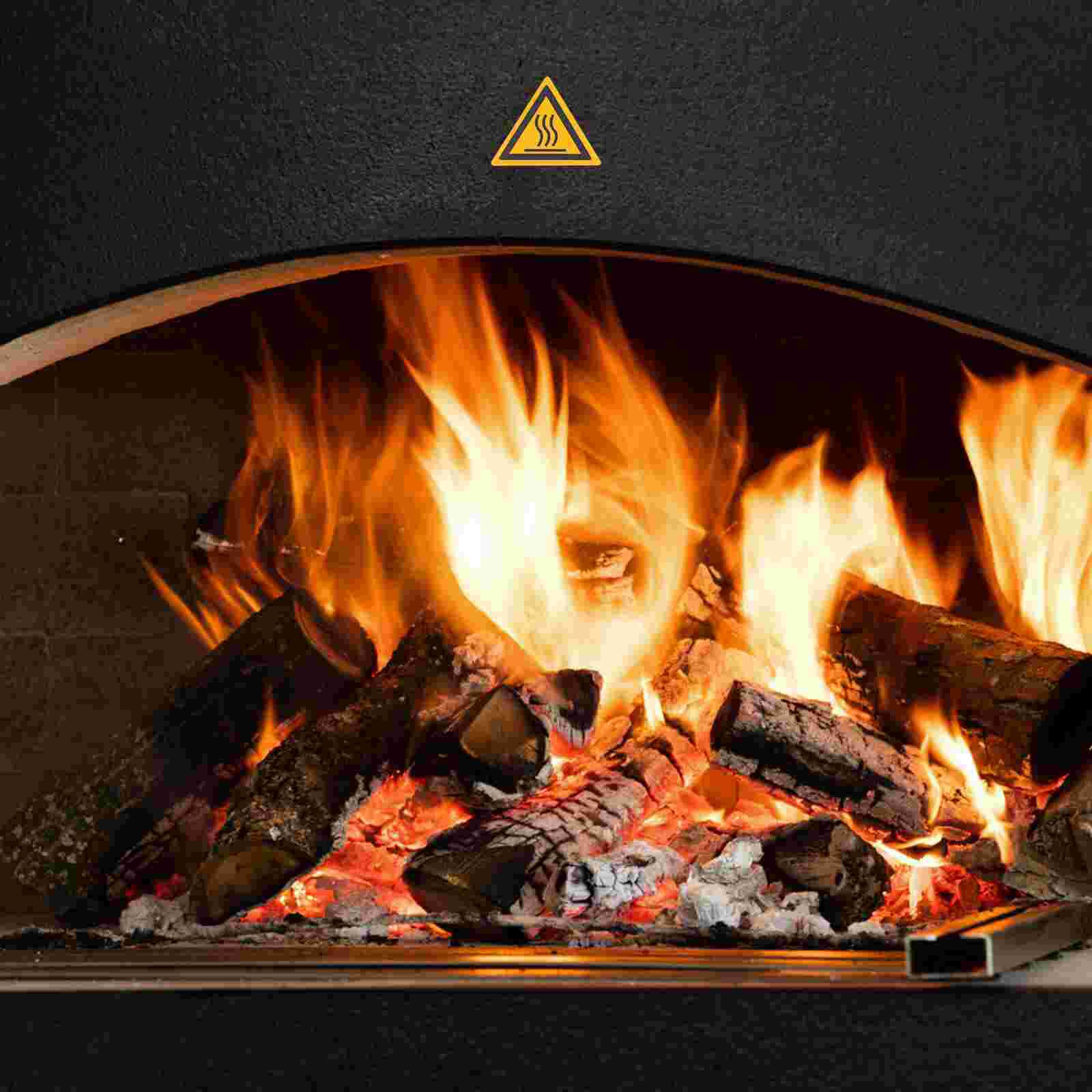 10pcs Caution Scald Sticker High Temperature Warning Decals for Equipment