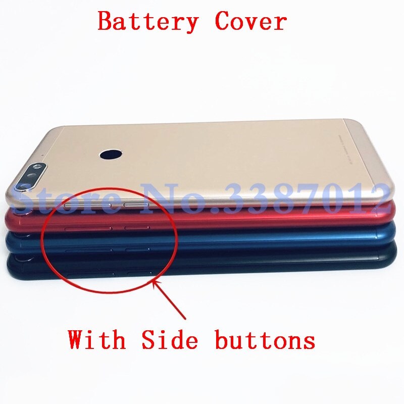 Back Battery Cover Door Housing Case + Camera Lens + LCD Front Frame for Huawei Honor 7C Pro