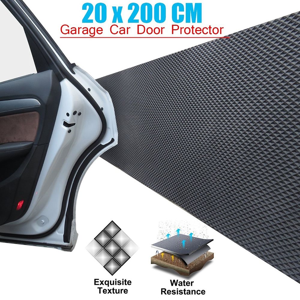 200x20cm Auto Safety Parking Bumper Wall Guard Car Door Protector Garage Rubber