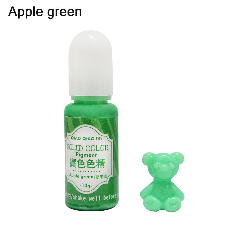 UV Resin Pigment Polish Solid Glue for Silicone Mold Jewelry Making DIY Handmade Crafts 18 Colors DOD886: green