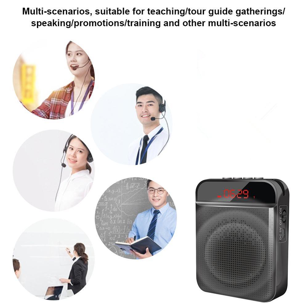 K3 Megaphone Portable Bluetooth Wireless Voice Amplifier Teacher Microphone Speaker Loudspeaker Support TF Card MP3 FM Radio