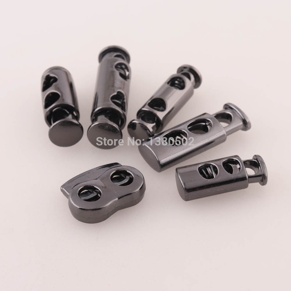 10pcs Gunmetal alloy Cord Locks Toggles Drawstrings Elastic Cord End Adjuster Stopper for Clothes Garment bag accessories