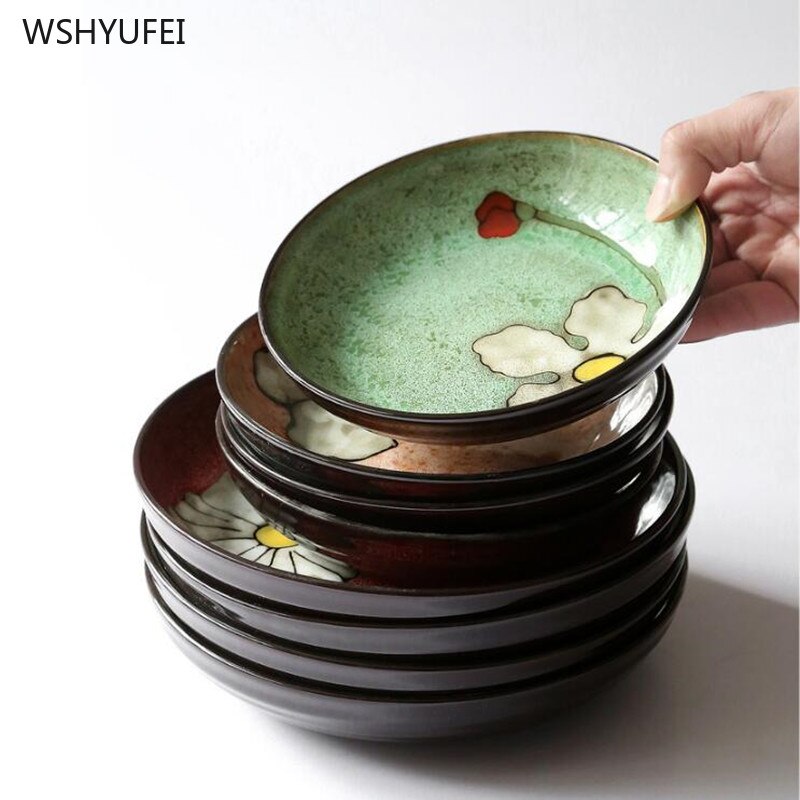 European-style dinner plate ceramic deep plate dinner plate service plate disc cake plate western food steak disc kitchen board