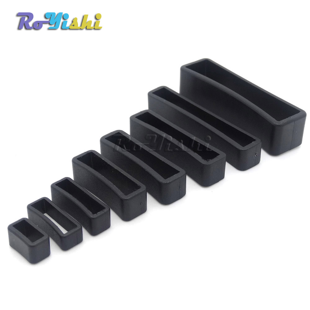 100pcs/pack Plastic Belt Loop Keeper Square Loop Buckles Belt Harness Backpack Straps
