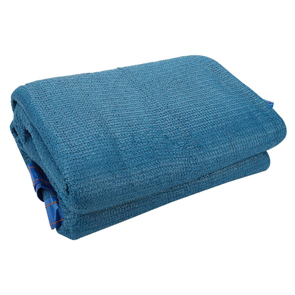 6 mx 2m solseil polyester anti-uv parasoll camping baldakin telt hjem balkong sikkerhetsgjerde ly fortelt telt hage uteplass strand: Blå 3 x 5m
