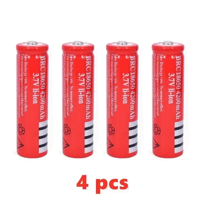 Original 18650 batterie 3,7V 4200mAh wiederaufladbare liion batterie für Led taschenlampe batery litio batterie + USB Ladegerät: black