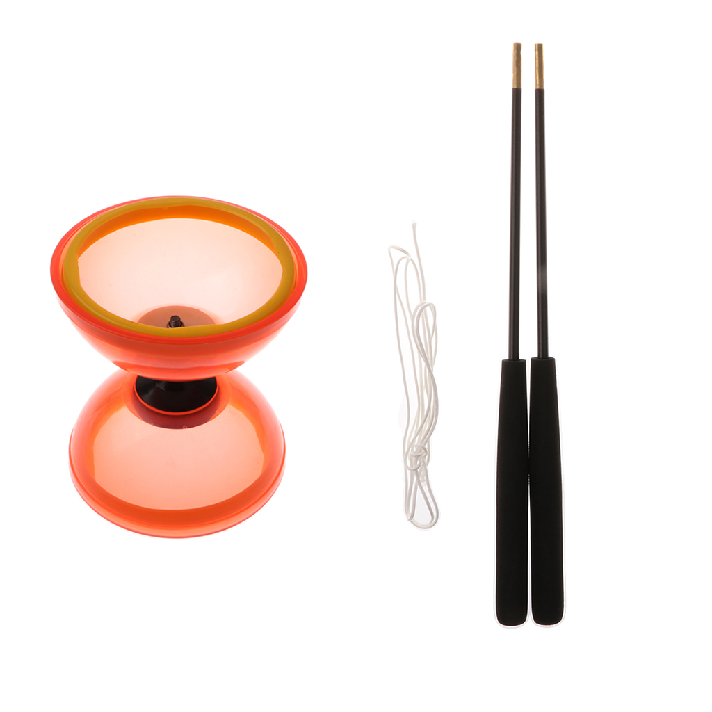 Diabolos kinesisk yoyo 1- kuglelejer diabolo sæt med aluminium pinde og snor