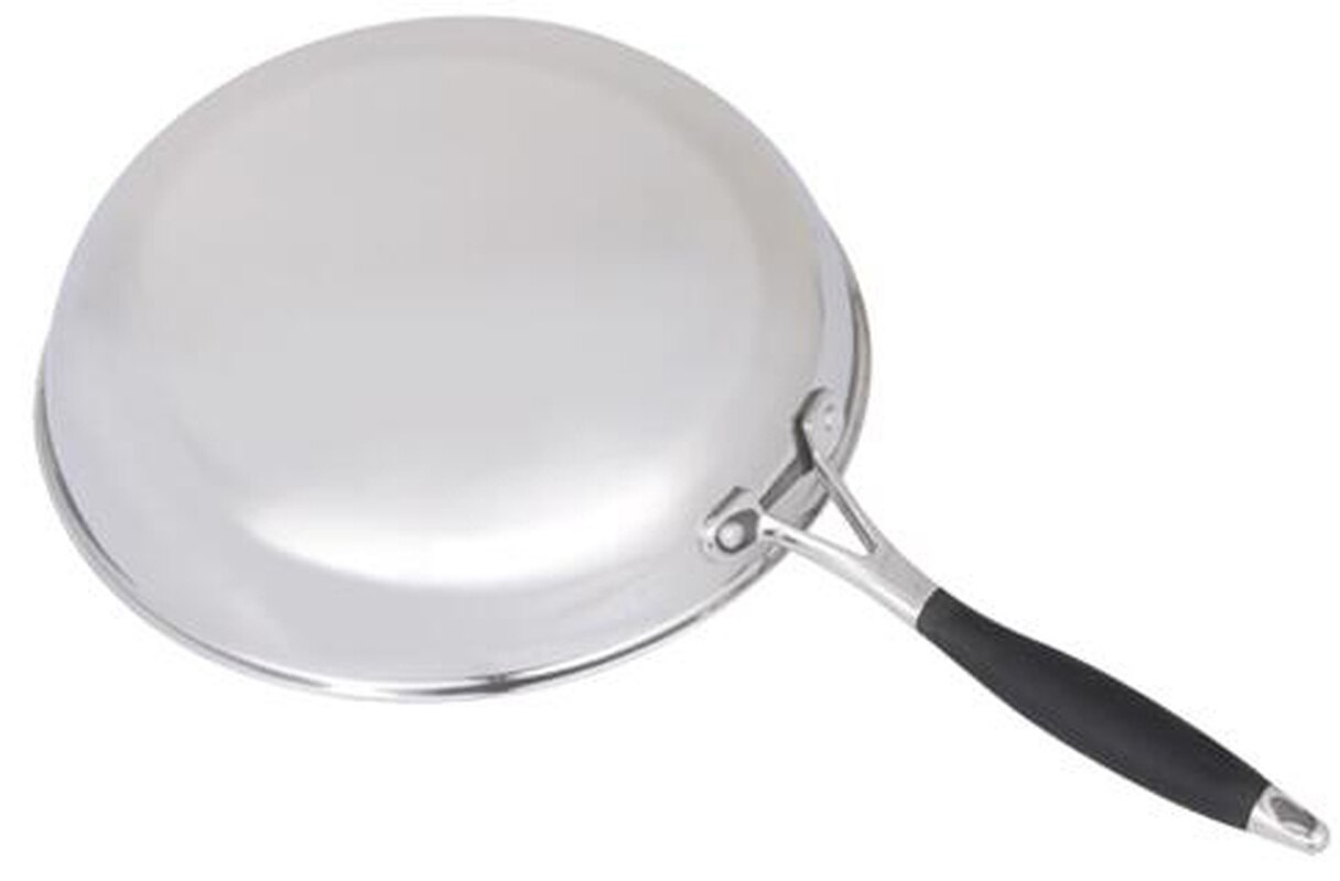 Kitchen Pot 20cm Multi-Ply Clad Copper Frying Pan and Stainless-Steel 8-Inch Straight Chef's Pan Cookware Wok Frying Pan